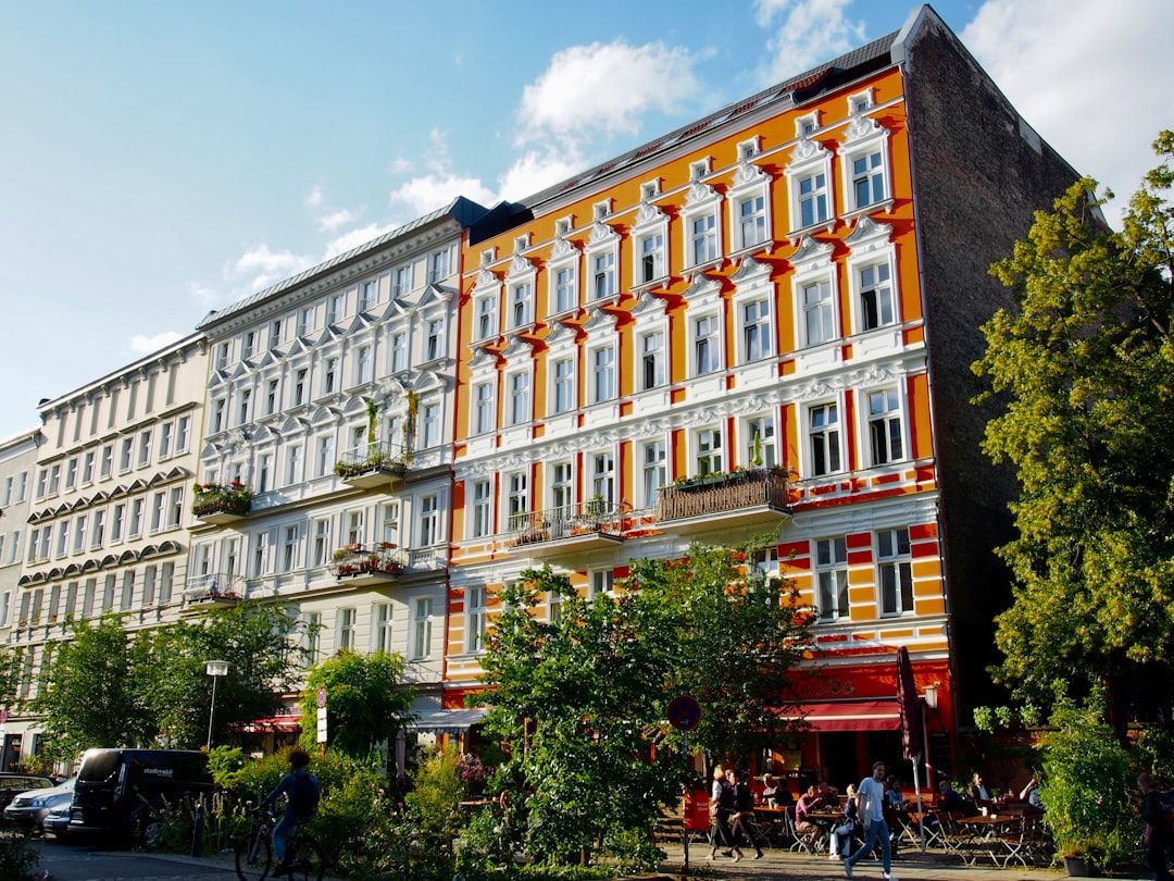 Traditional Altbau apartment building facade in Berlin Germany